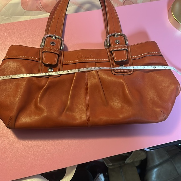 Coach orange Leather Shoulder Bag - Picture 12 of 13